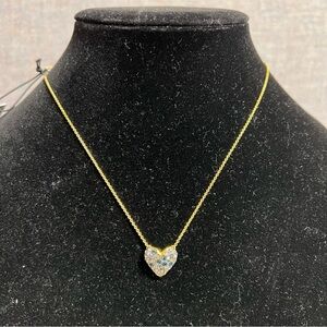 Alexis Bittar Solanales Crystal Heart Pendant Necklace-Sapphire NWT